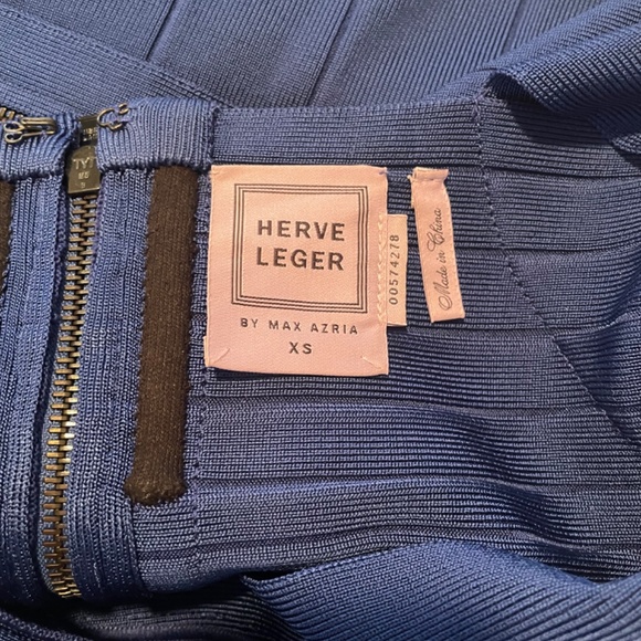 Herve Leger Blue Midi Dress - Picture 3 of 3